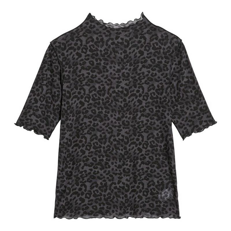 スキンタイトT(5分袖)(レオパード)YG+X
