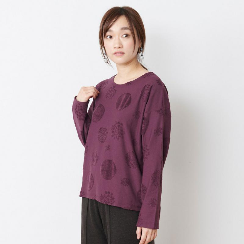 ジャガードドロップショルダーＴシャツ【Ｍ～５Ｌ】（ノージーン/NO JEAN）