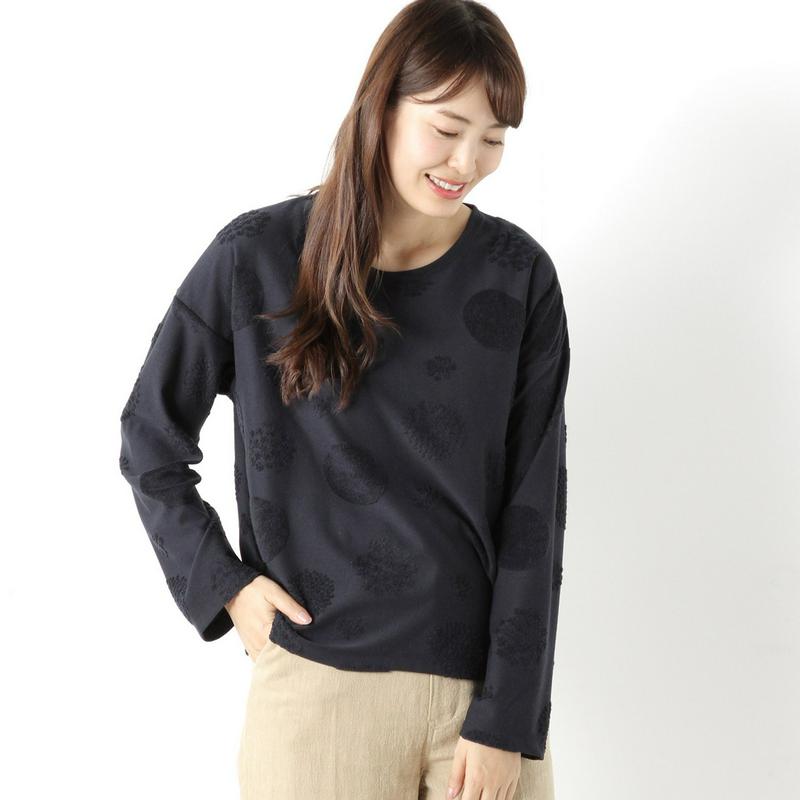 ジャガードドロップショルダーＴシャツ【Ｍ～５Ｌ】（ノージーン/NO JEAN）