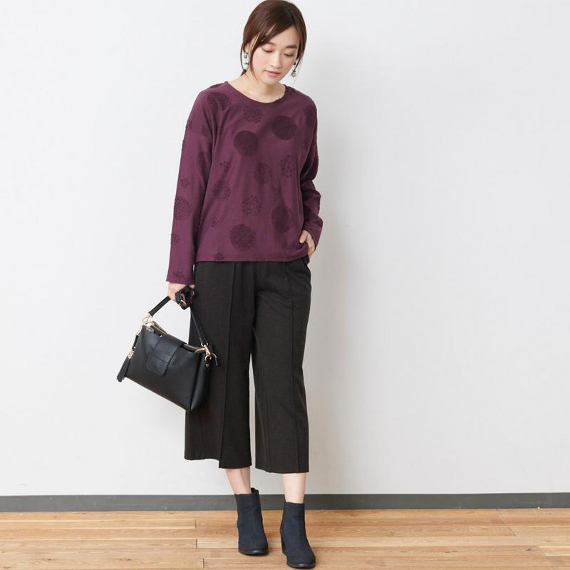 ジャガードドロップショルダーＴシャツ【Ｍ～５Ｌ】（ノージーン/NO JEAN）