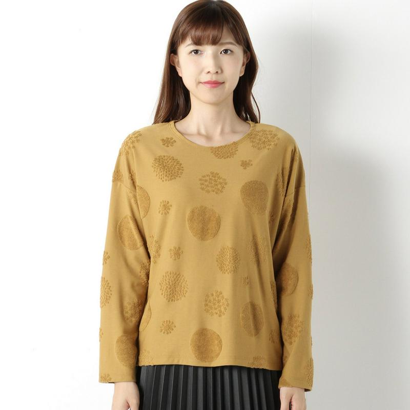 ジャガードドロップショルダーＴシャツ【Ｍ～５Ｌ】（ノージーン/NO JEAN）