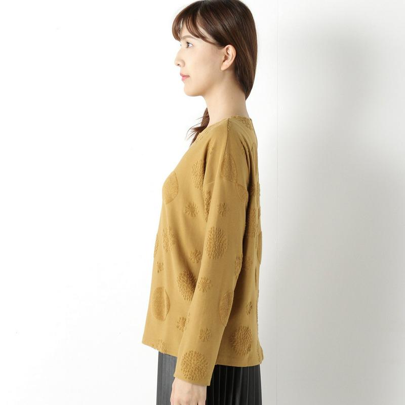 ジャガードドロップショルダーＴシャツ【Ｍ～５Ｌ】（ノージーン/NO JEAN）