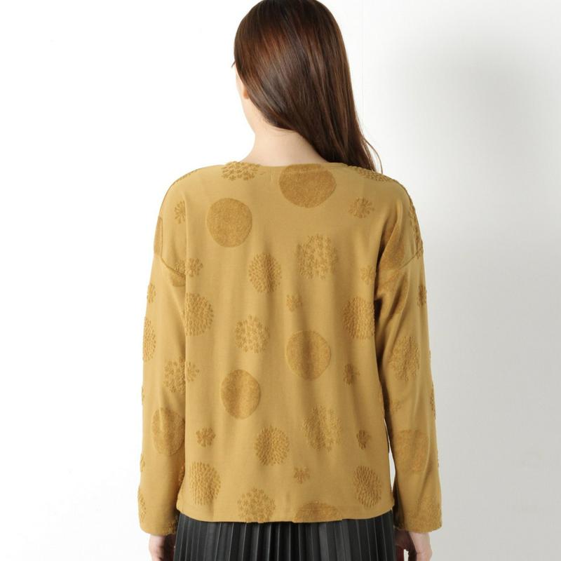 ジャガードドロップショルダーＴシャツ【Ｍ～５Ｌ】（ノージーン/NO JEAN）