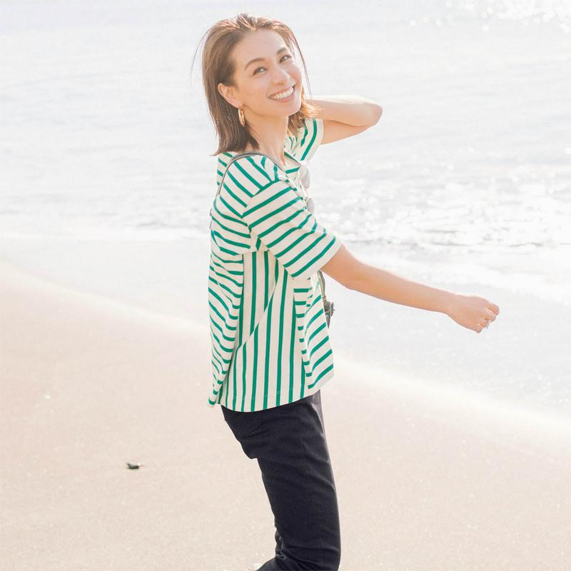 サイド切替え半袖バスクＴシャツ【Ｓ～６Ｌ】