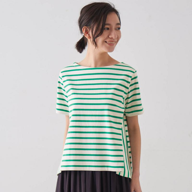 サイド切替え半袖バスクＴシャツ【Ｓ～６Ｌ】