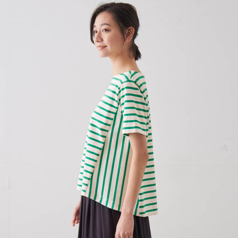 サイド切替え半袖バスクＴシャツ【Ｓ～６Ｌ】