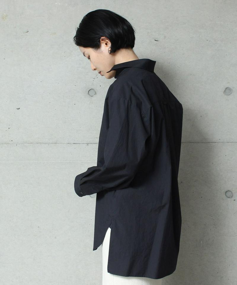 70/2ウェザーせせらぎ加工 比翼シャツ（note et silence.）