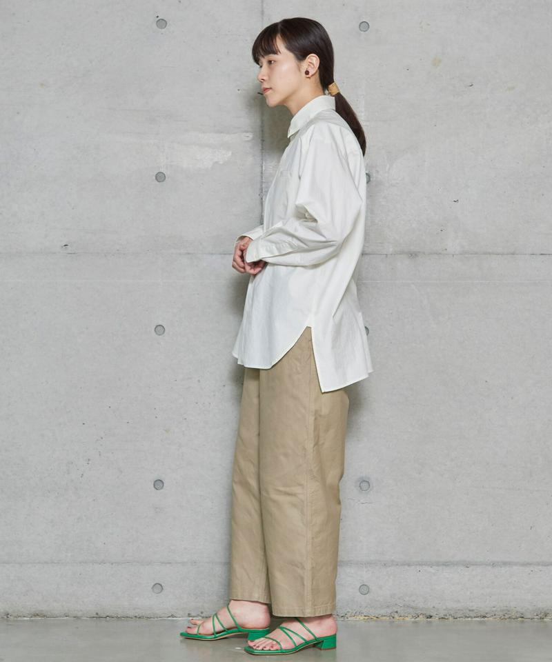 70/2ウェザーせせらぎ加工 比翼シャツ（note et silence.）