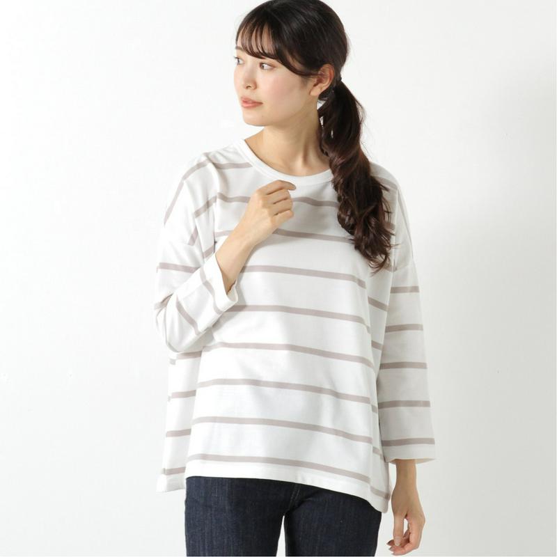 ９分袖ボーダーＢＩＧＴシャツ【Ｍ～５Ｌ】（ノージーン/NO JEAN）
