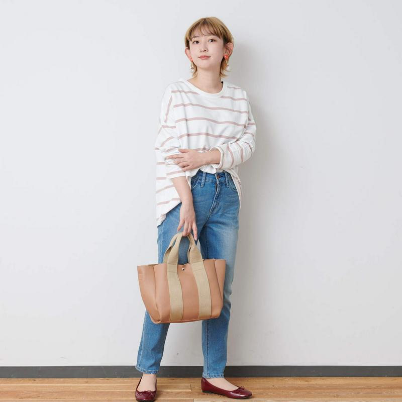 ９分袖ボーダーＢＩＧＴシャツ【Ｍ～５Ｌ】（ノージーン/NO JEAN）