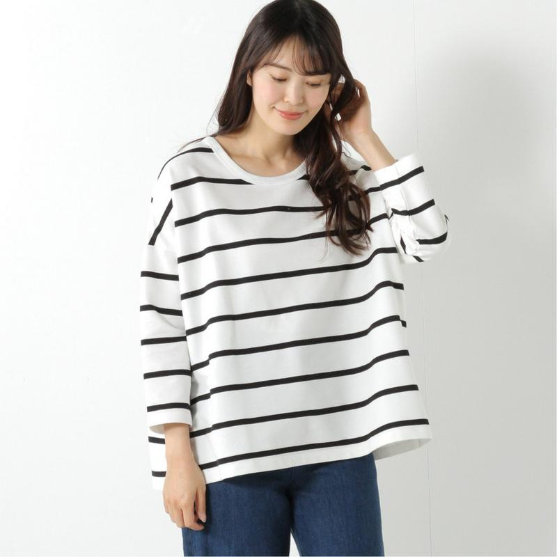 ９分袖ボーダーＢＩＧＴシャツ【Ｍ～５Ｌ】（ノージーン/NO JEAN）