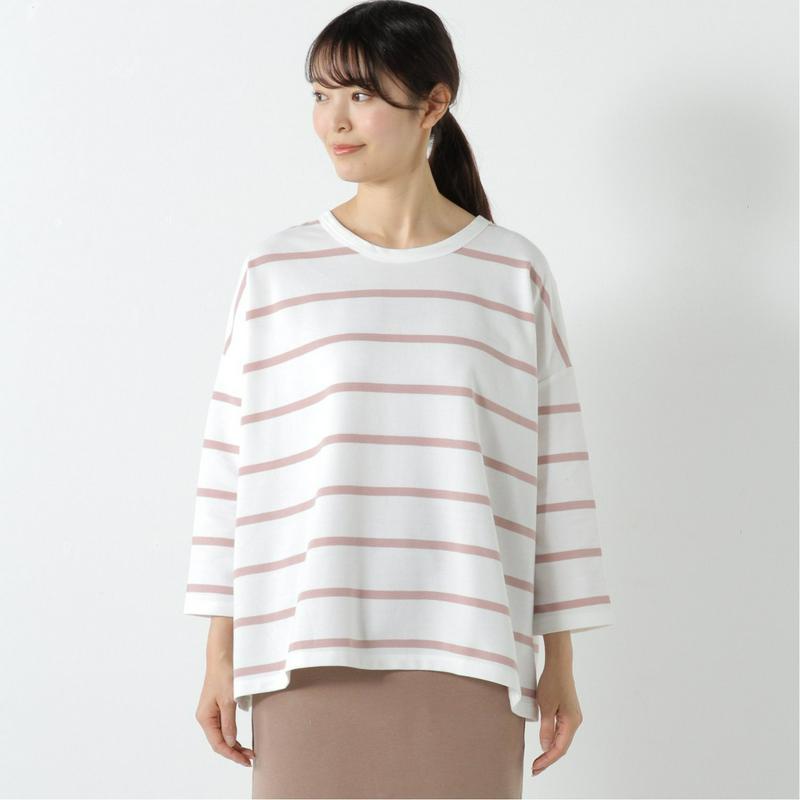 ９分袖ボーダーＢＩＧＴシャツ【Ｍ～５Ｌ】（ノージーン/NO JEAN）