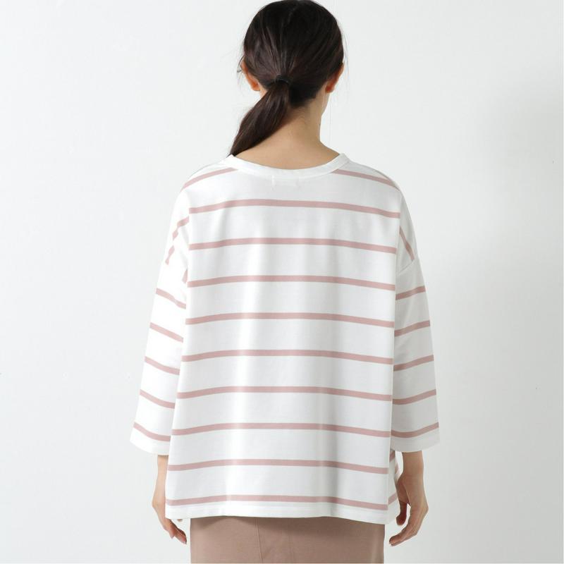 ９分袖ボーダーＢＩＧＴシャツ【Ｍ～５Ｌ】（ノージーン/NO JEAN）