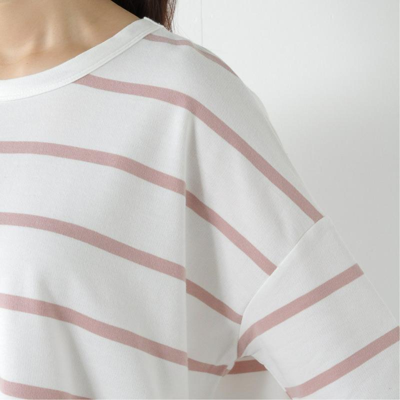 ９分袖ボーダーＢＩＧＴシャツ【Ｍ～５Ｌ】（ノージーン/NO JEAN）