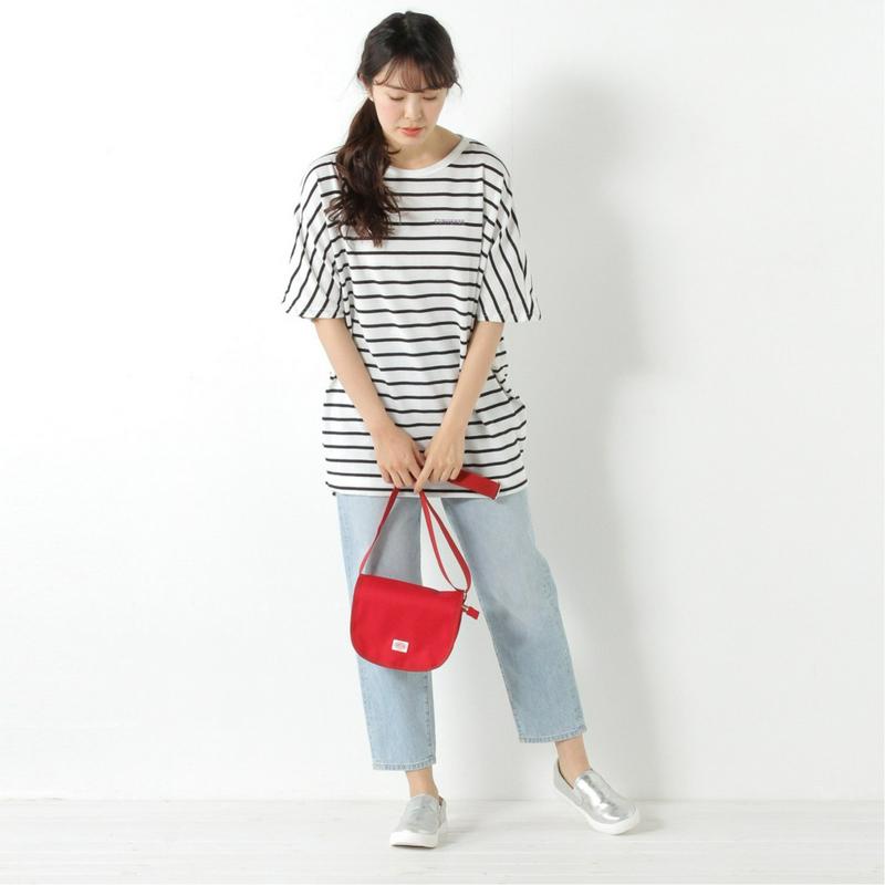 【コンバース】先染めボーダーガーゼミニ裏毛ドルマンＢＩＧＴシャツ【Ｍ～３Ｌ】（コンバース/CONVERSE）