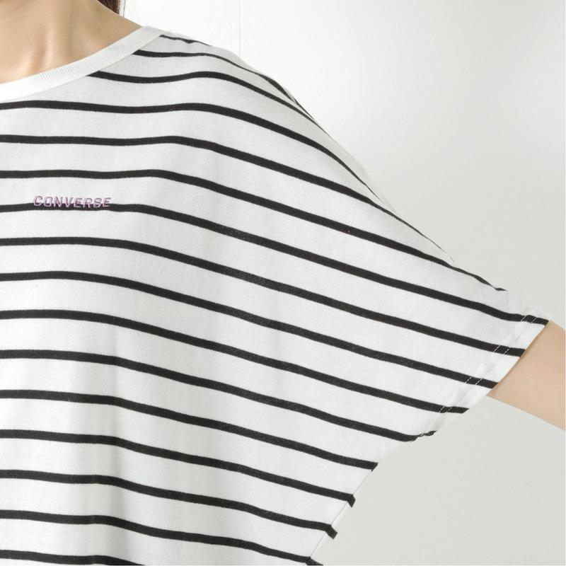 【コンバース】先染めボーダーガーゼミニ裏毛ドルマンＢＩＧＴシャツ【Ｍ～３Ｌ】（コンバース/CONVERSE）