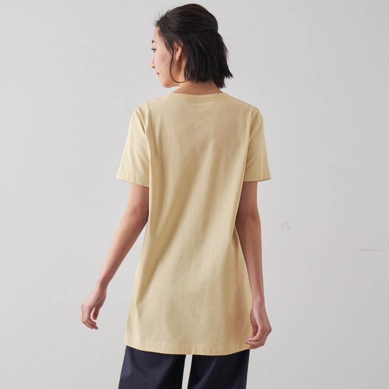 綿１００％のチュニックプリントＴシャツ【Ｓ～６Ｌ】