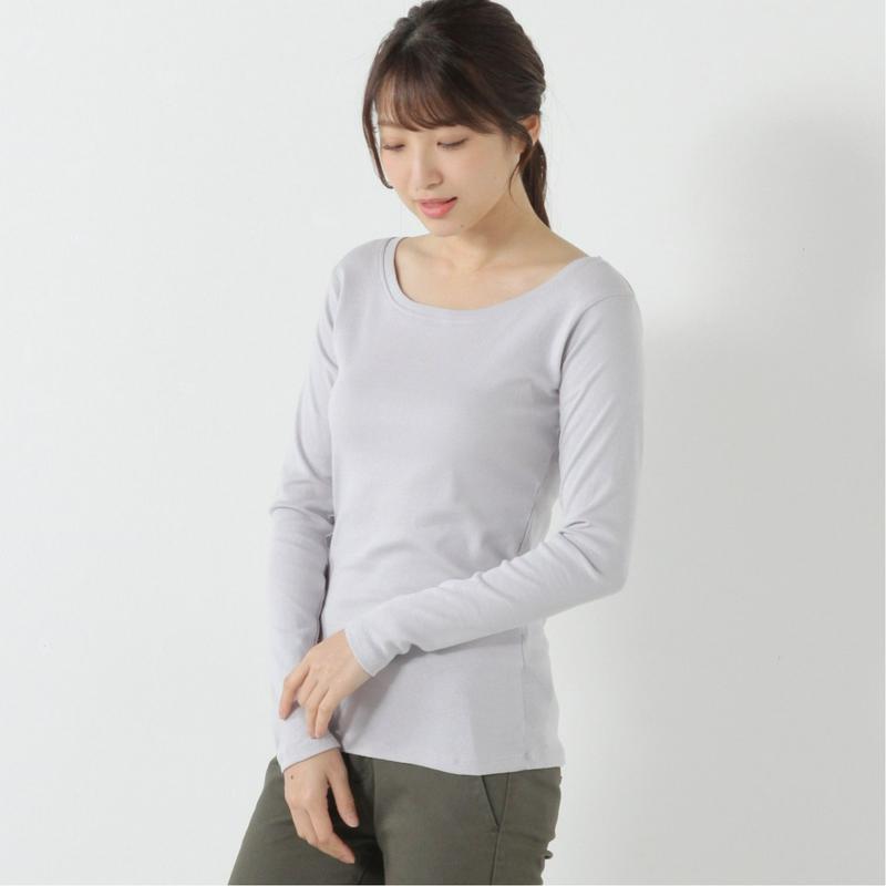 フライス生地でしっかりした綿混長袖Ｔシャツ【Ｍ～４Ｌ】（manoamano／マノアマノ）