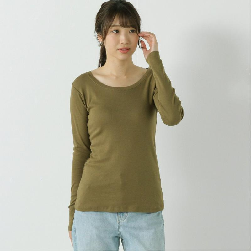 フライス生地でしっかりした綿混長袖Ｔシャツ【Ｍ～４Ｌ】（manoamano／マノアマノ）