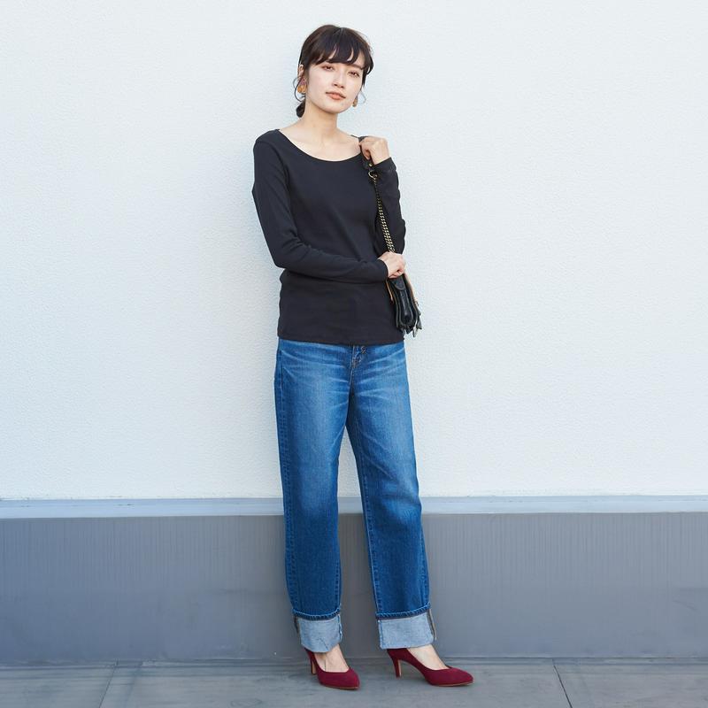 フライス生地でしっかりした綿混長袖Ｔシャツ【Ｍ～４Ｌ】（manoamano／マノアマノ）