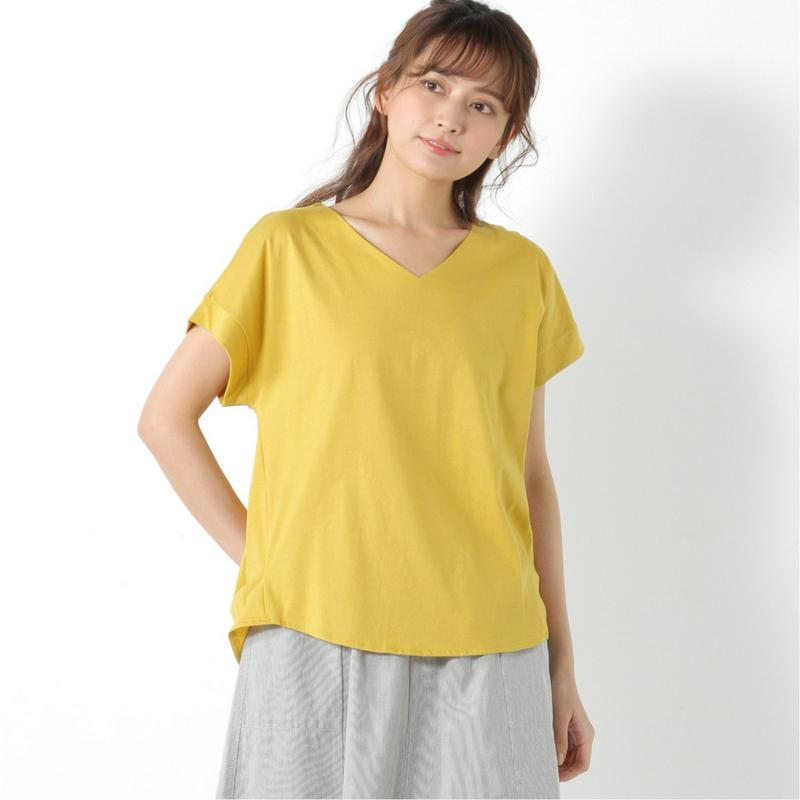 防臭・接触冷感機能◎綿１００％バイオシルケットＶネックカットソー【Ｍ～４Ｌ】（マルピオーネ/marpione）