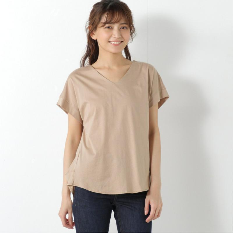 防臭・接触冷感機能◎綿１００％バイオシルケットＶネックカットソー【Ｍ～４Ｌ】（マルピオーネ/marpione）