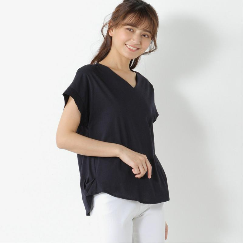 防臭・接触冷感機能◎綿１００％バイオシルケットＶネックカットソー【Ｍ～４Ｌ】（マルピオーネ/marpione）