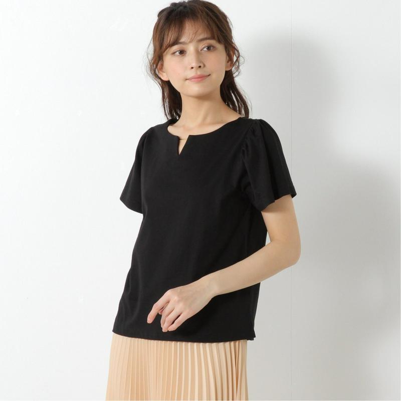 防臭・接触冷感機能◎綿１００％バーネックレス付きシルケットカットソー【Ｍ～４Ｌ】（マルピオーネ/marpione）