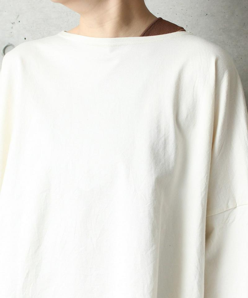 △○40/2度詰め天竺　ワイドTシャツ（note et silence.）
