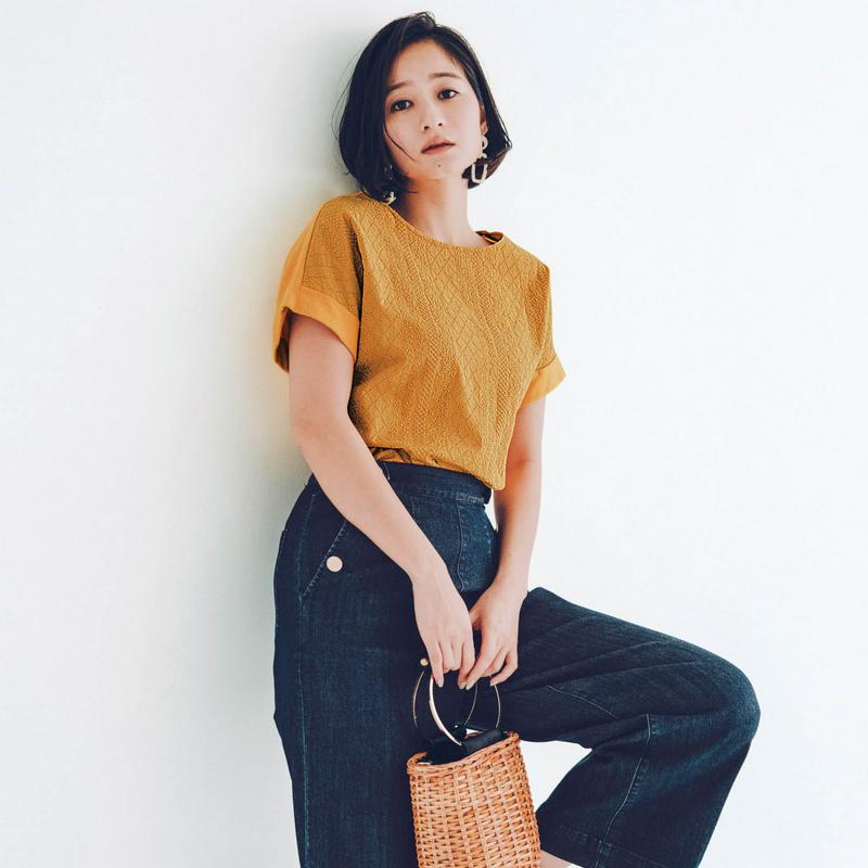 前身頃コットンレースＴシャツ【Ｓ～６Ｌ】