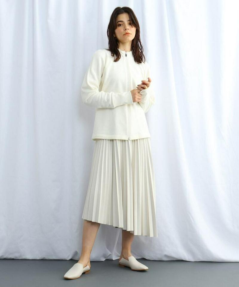 【ウォッシャブル】ウエストゴム アシンメトリープリーツスカート