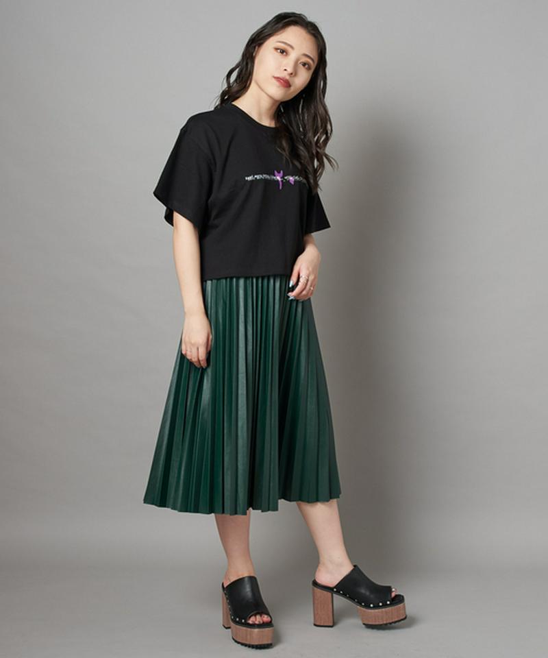 【2020AW】フェイクレザープリーツスカート