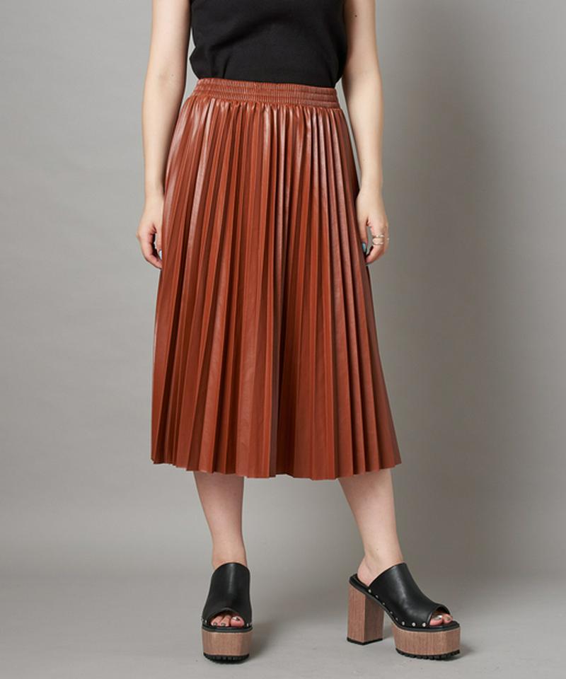 【2020AW】フェイクレザープリーツスカート