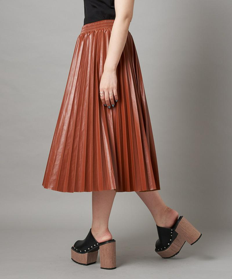 【2020AW】フェイクレザープリーツスカート