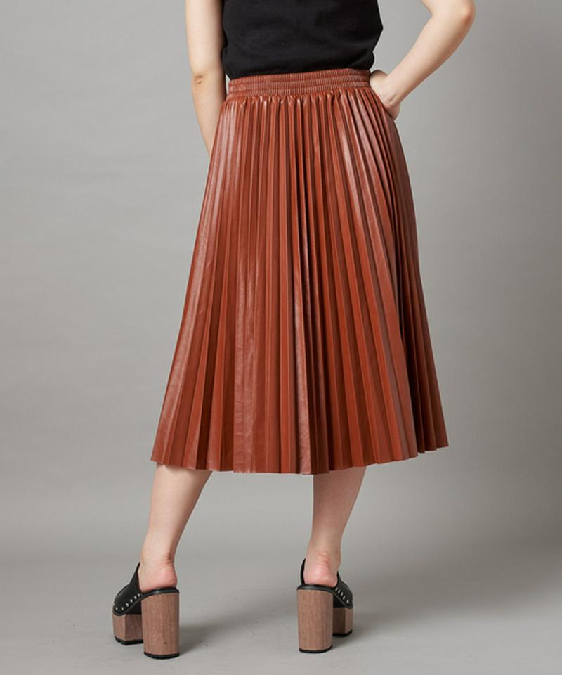 【2020AW】フェイクレザープリーツスカート