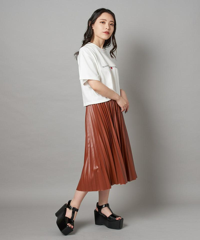 【2020AW】フェイクレザープリーツスカート