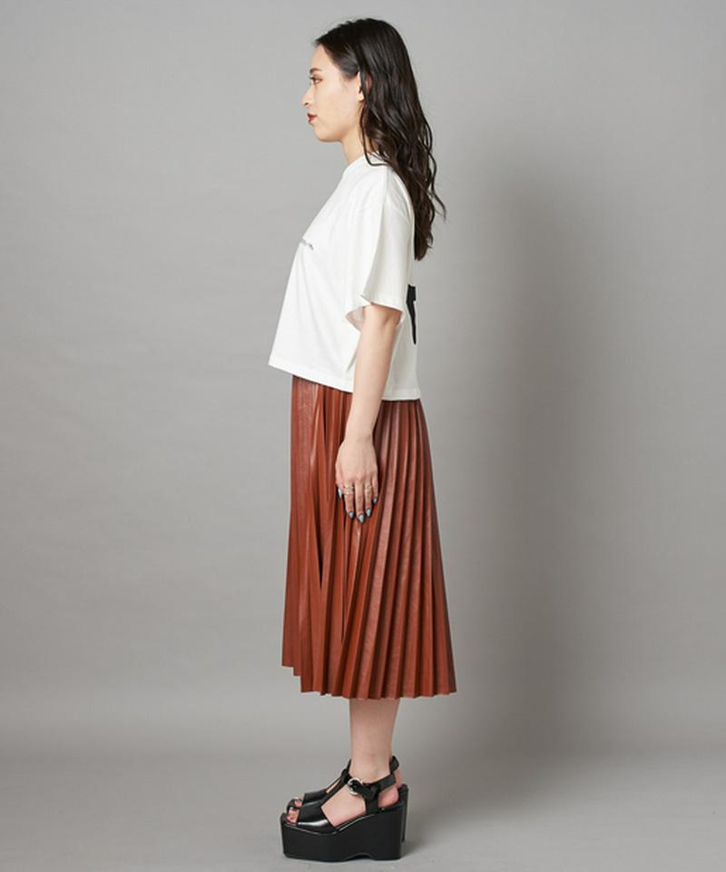 【2020AW】フェイクレザープリーツスカート