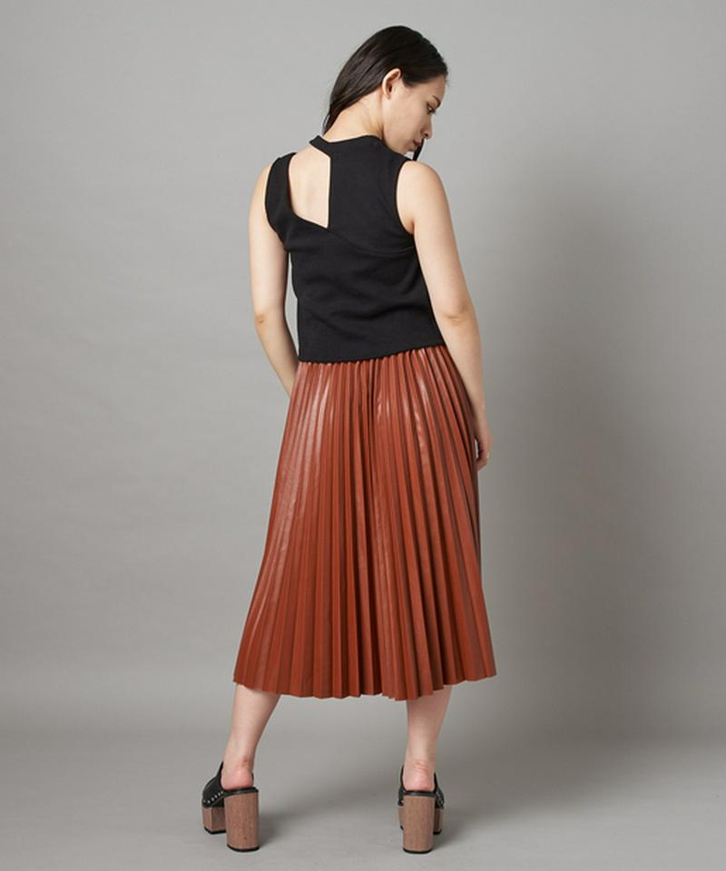 【2020AW】フェイクレザープリーツスカート
