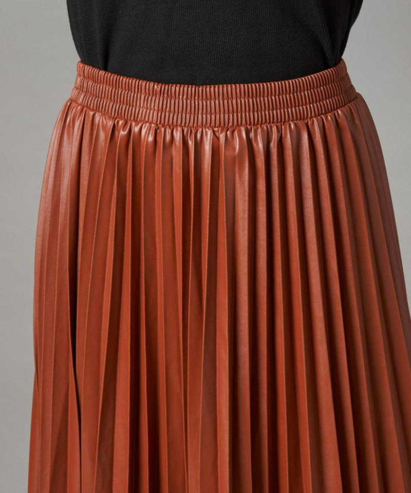 【2020AW】フェイクレザープリーツスカート