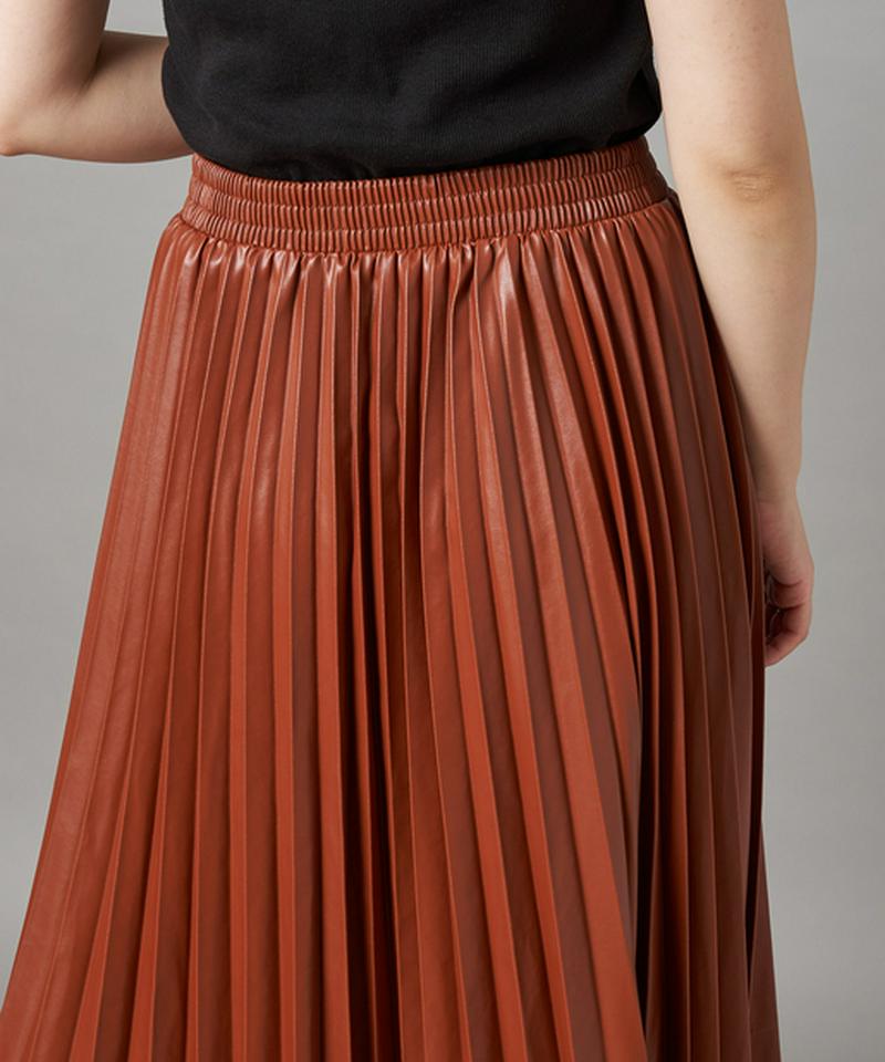 【2020AW】フェイクレザープリーツスカート