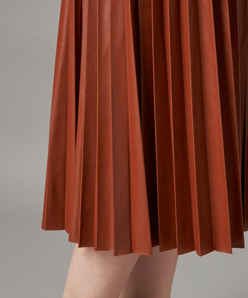 【2020AW】フェイクレザープリーツスカート