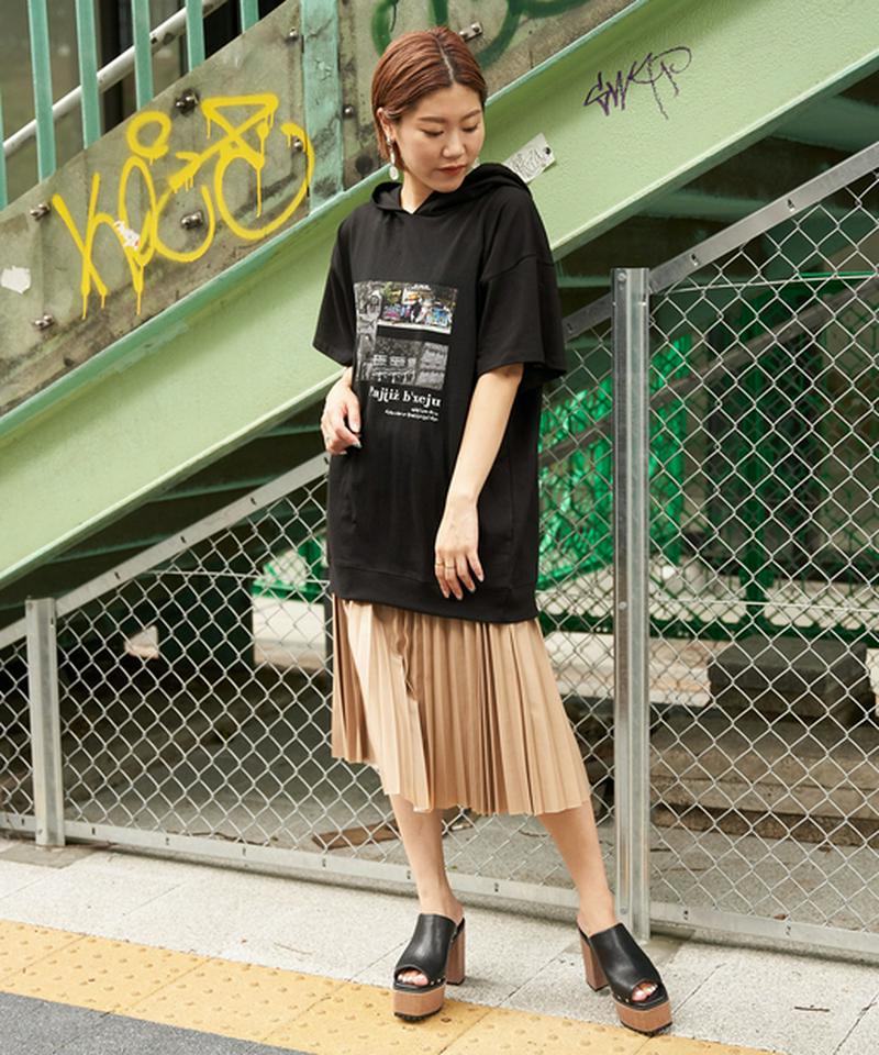 【2020AW】フェイクレザープリーツスカート