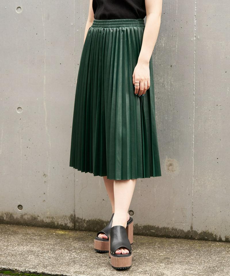 【2020AW】フェイクレザープリーツスカート