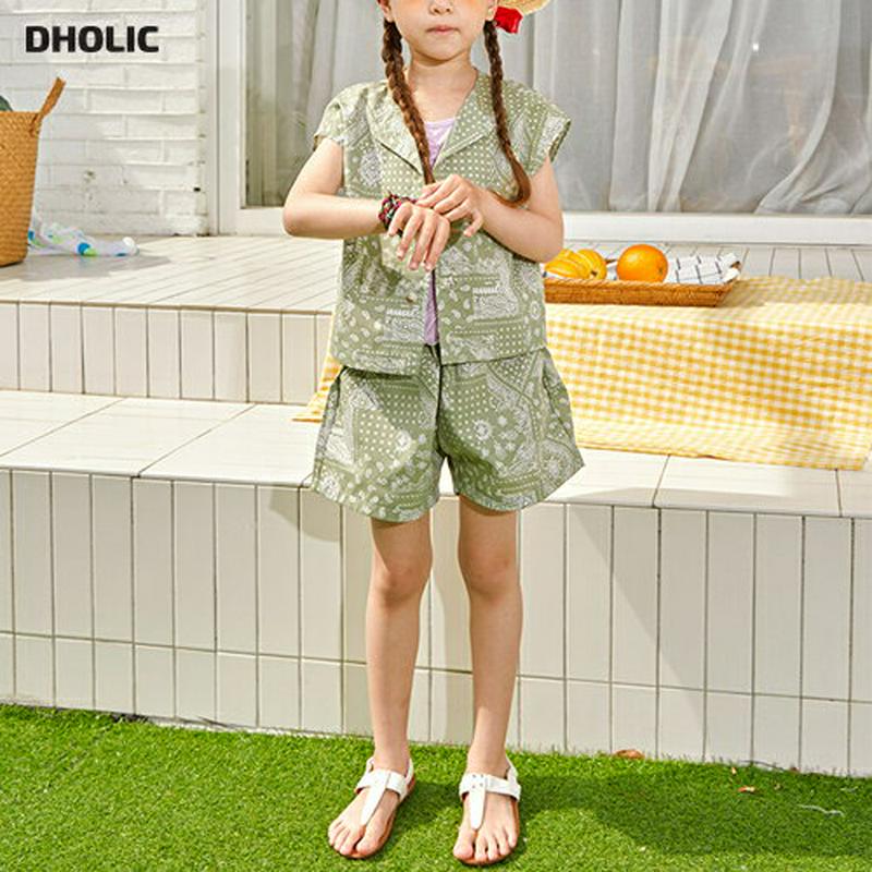 【新作10%OFF】ペイズリー柄上下SET・u04469・キッズ 【3~8才】【SET】【韓国 ファッション セットアップ セッ