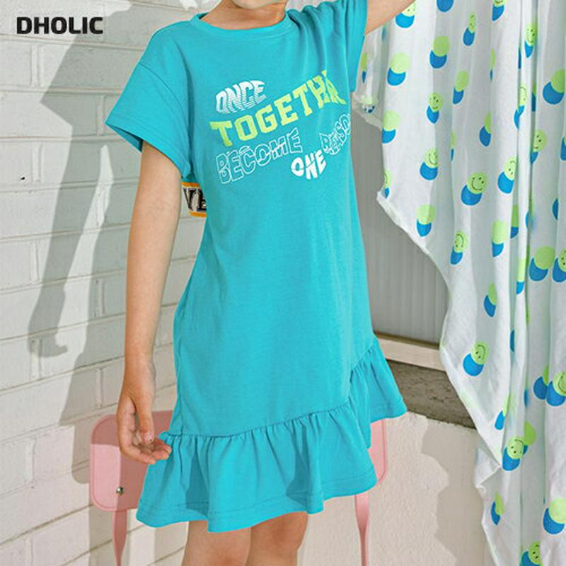 【新作10%OFF】レタリングバックスリットワンピース・u04460・キッズ 【3~8才】【ops】【韓国 ファッション ワンピ