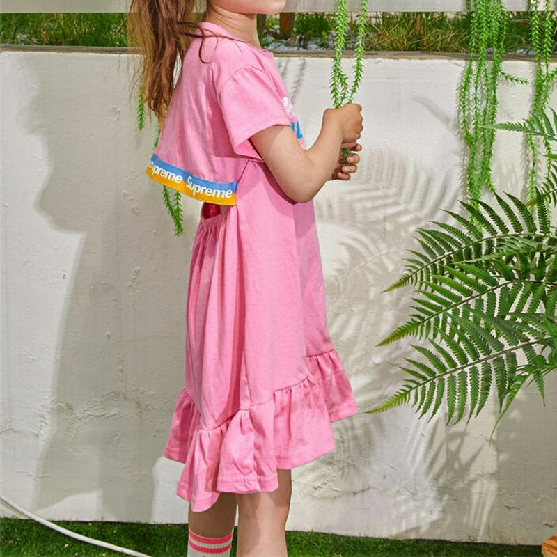 【新作10%OFF】レタリングバックスリットワンピース・u04460・キッズ 【3~8才】【ops】【韓国 ファッション ワンピ