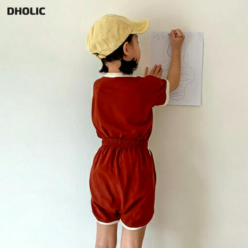 【新作10%OFF】配色半袖Tシャツ&パンツSET・u04442・キッズ 【3~8才】【SET】【韓国 ファッション セットアッ
