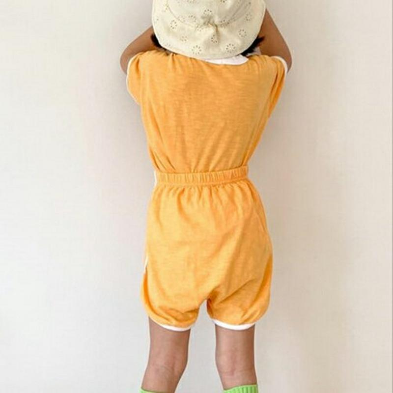【新作10%OFF】配色半袖Tシャツ&パンツSET・u04442・キッズ 【3~8才】【SET】【韓国 ファッション セットアッ