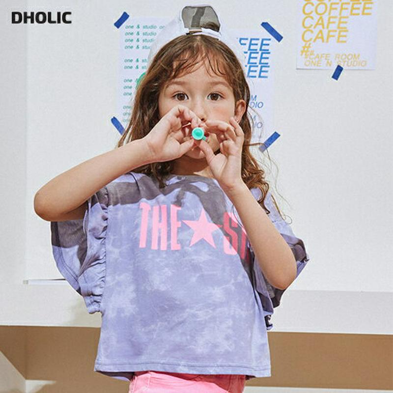 【新作10%OFF】STARフリル半袖Tシャツ・u04464・キッズ 【3~8才】【tops】【韓国 ファッション トップス T