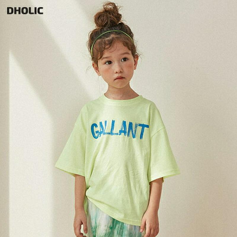 【新作10%OFF】ペイント風レタリングTシャツ・u04458・キッズ 【3~8才】【tops】【韓国 ファッション トップス 